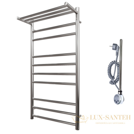 полотенцесушитель 500x1000 электрический point аврора pn10150pe п9 с полкой левый/правый, хром