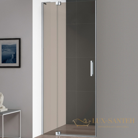 душевая дверь cezares slider slider-b-1-70/80-br-cr 80 см профиль хром, стекло бронзовое