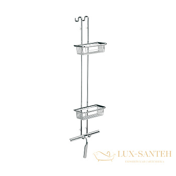 emco system2, 3566 001 06, навесная полка на душевую дверь, 2 корзины, 1 водосгон, подвесной, цвет хром