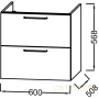 тумба jacob delafon odeon rive gauche eb2520-r5-g1c 60 см, белый глянец