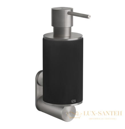 дозатор gessi 316 accessories 54714.239 подвесной, steel brushed/черный