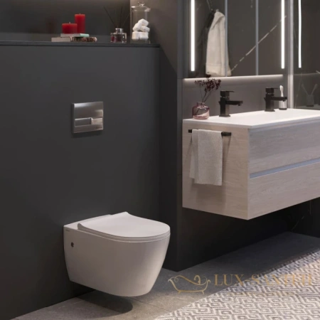 комплект: подвесной унитаз berges mascon 043216 + система инсталляции berges novum l3, белый, клавиша хром