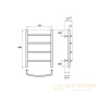 полотенцесушитель 500x600 электрический point афина pn04156bre п4, бронза