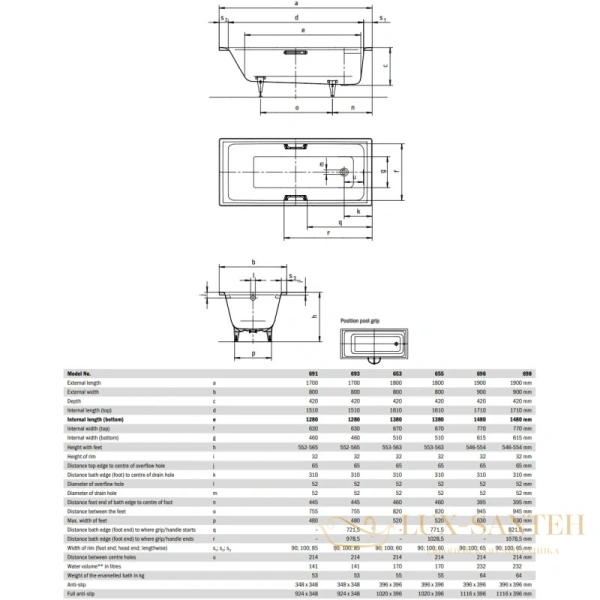 стальная ванна kaldewei puro star 255500013001 655 180х80 см с покрытием easy-clean, альпийский белый 