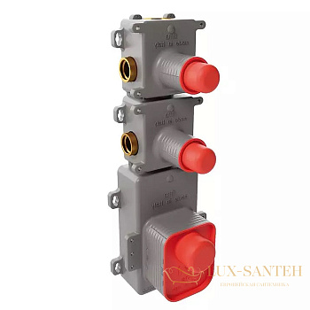 встраиваемая часть fima carlo frattini f2462/1, термостата для душа с душевым комплектом, на 2 выхода