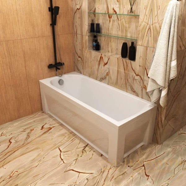 акриловая ванна timo mika mika1570 150x70 см, белый