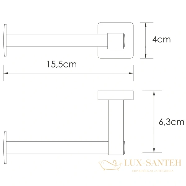 бумагодержатель wasserkraft rhin k-8796, никель