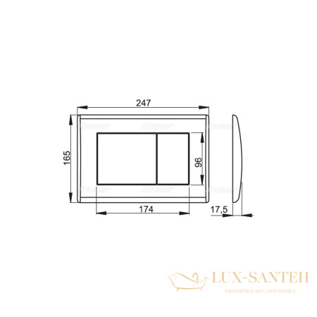 кнопка управления alcaplast черный-мат m278