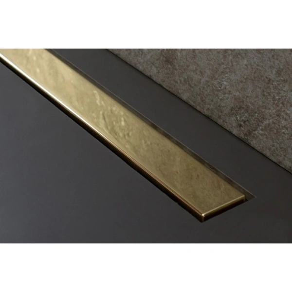 душевой канал pestan confluo frameless gold line 13701221 550 мм 2 в 1 с основой под плитку, золотой