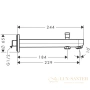 излив для ванной hansgrohe metris s 31416000, хром