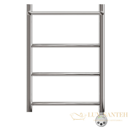 полотенцесушитель 500x600 электрический point афина pn04156pe п3 с полкой левый/правый, хром