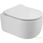 Подвесной безободковый унитаз BelBagno Soft BB084CH-TOR, белый