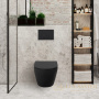 комплект унитаза с инсталляцией belbagno colorato bb062chr-mb/bb062sc-mb/bb002-80/bb007-pr-nero.m с сиденьем микролифт и клавишей смыва, черный матовы