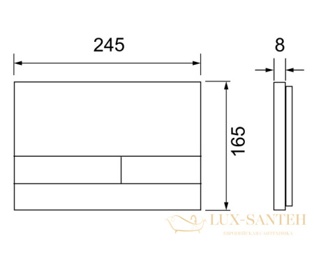 панель смыва tece, tecespring square, s240851, черный глянцевый