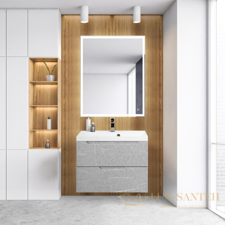 тумба под раковину belbagno vittoria vittoria-800-2c-so-tb-p 80 см подвесная, toros bianco