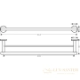 полотенцедержатель двойной hansgrohe logis universal 41712000, хром
