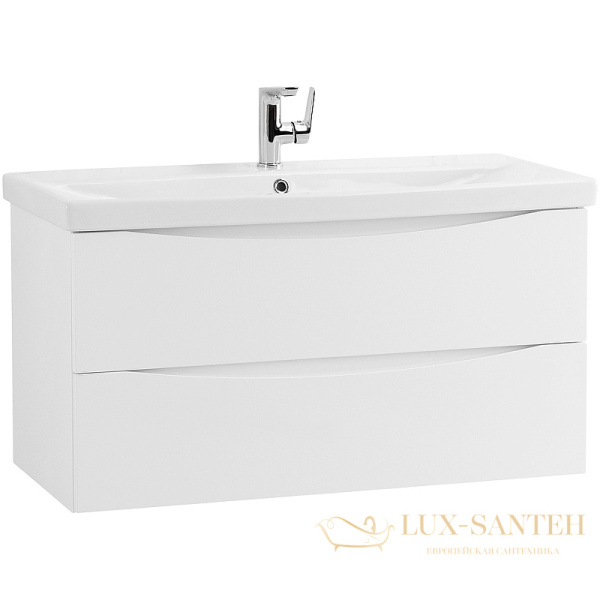 тумба под раковину belbagno marino-cer marino-cer-900-2c-so-bl-p 90 см подвесная, bianco lucido