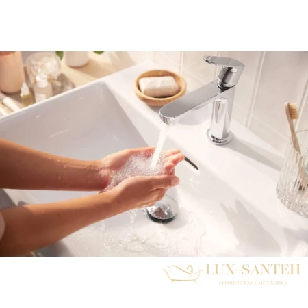 смеситель для раковины hansgrohe rebris s 72520000, без донного клапана, хром глянцевый