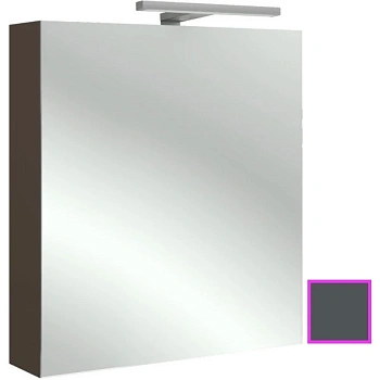 зеркальный шкаф jacob delafon odeon up eb795dru-442 правосторонний 60х65 см, серый антрацит