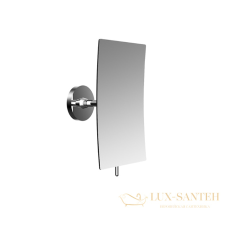 зеркало emco pure, 1094 001 07, косметическое, 208x132мм, настенное, одинарный, 3x кратное увеличение, подвесной, цвет хром