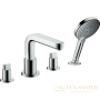 смеситель для ванны hansgrohe metris s 31443000, хром