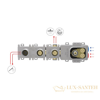 встраиваемая часть fima carlo frattini fimathermbox s f2462/1m, механическое управление, на 2 выхода