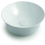 раковина круглая white ceramic idea w1030701 накладная ø42х15 см, белый глянцевый