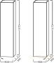 колонна jacob delafon rythmik eb1850g-n18 40 см шарниры слева белый лак