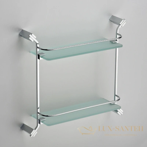 полка стеклянная schein watteau 1212 44 см, хром