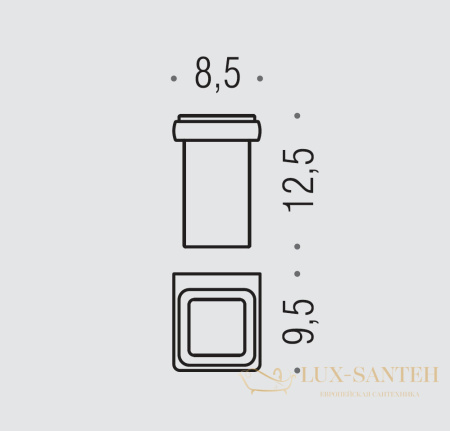 запасной стакан colombo design lulu b6252 для зубных щеток, матовое стекло