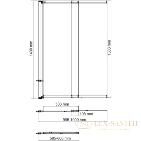 шторка wasserkraft dill 61s02-100 wasserschutz для ванны 100 см