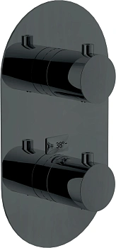 смеситель термастатический для ванны nobili, we00102/tflp (внешняя часть), глянцевый, цвет черный
