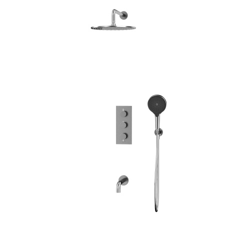 термостатическая система для ванны скрытого монтажа whitecross y yset11topnib никель брашированный