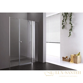 душевая дверь cezares elena-b-13 elena-w-b-13-40+60/50-p-cr-r распашная 150 см, стекло рифленое