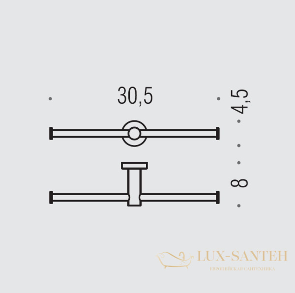 бумагодержатель двойной colombo design plus w4990, хром