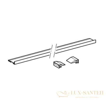 профиль-коллектор для внутристенного трапа geberit 154.340.fw.1, нержавеющая сталь глянцевая