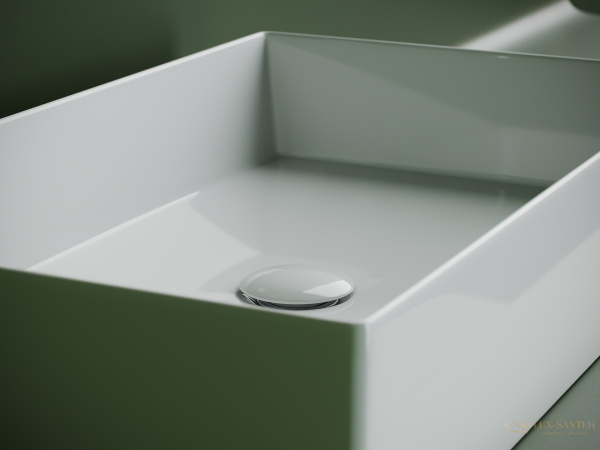 раковина накладная ceramica nova element cn6070, 601*361*130 мм, белый