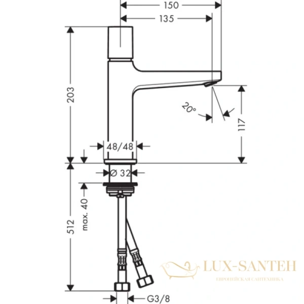 смеситель для раковины hansgrohe metropol select 110 32571000
