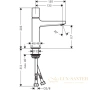 смеситель для раковины hansgrohe metropol select 110 32571000