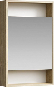 зеркало-шкаф aqwella сити-50, sit0405db, цвет дуб балтийский