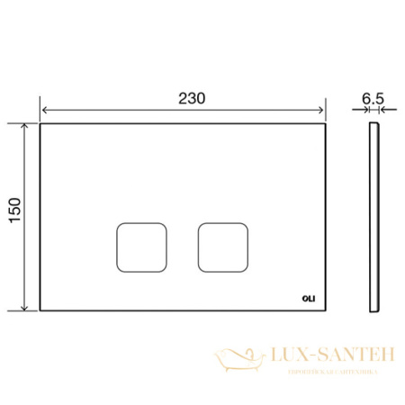 смывная клавиша oli plain 070826 механическая, белый