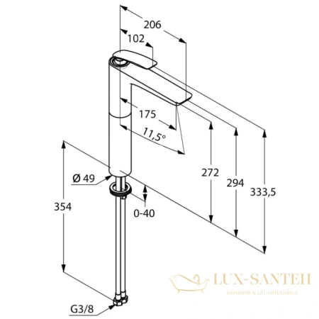 смеситель для раковины kludi balance white 522989175 без донного клапана, хром/белый