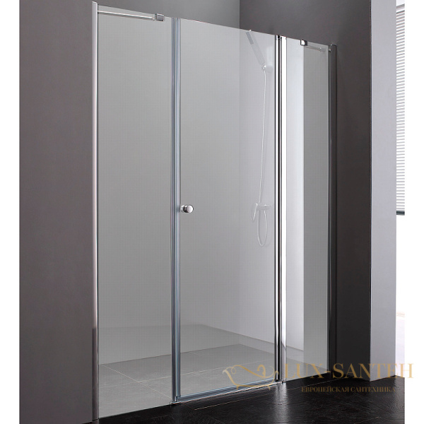 душевая дверь cezares elena elena-w-b-13-60+60/40-p-cr-r 160 см r профиль хром, стекло рифленое