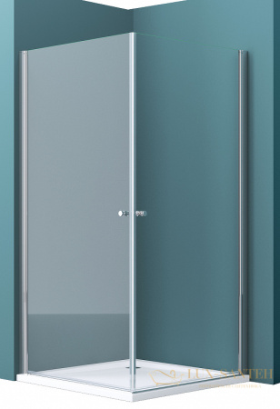 душевой уголок belbagno etna etna-a-2-80-c-cr 80х80 см профиль хром, стекло прозрачное 