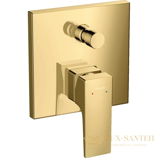 смеситель для ванны hansgrohe metropol 32546990, полированное золото