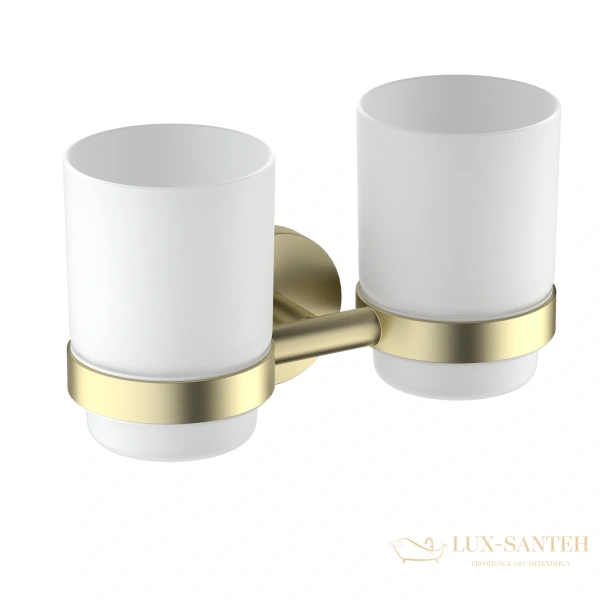 стакан для зубных щеток двойной timo saona 13034/17, золото матовое