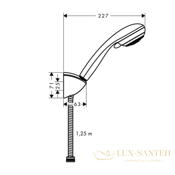 душевой гарнитур hansgrohe crometta 85 27558000 хром