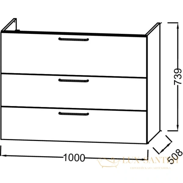 тумба jacob delafon odeon rive gauche eb2534-r9-n18 100 см, белый