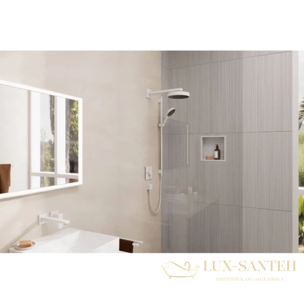 держатель верхнего душа hansgrohe square 38,9 см белый 27694700