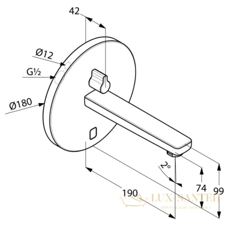 смеситель для раковины kludi zenta 3850105 электроннный, хром